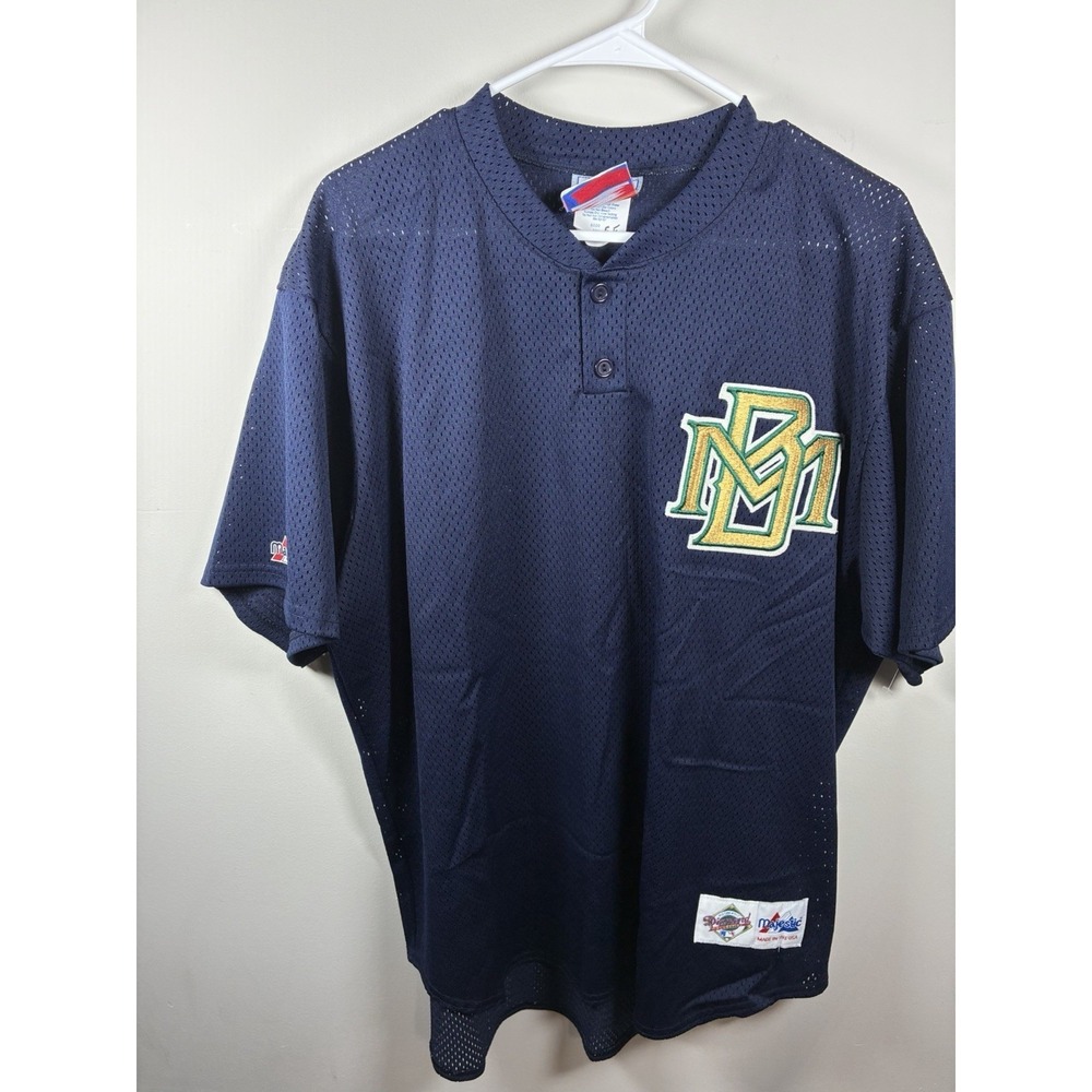 #E218 Vintage Milwaukee Brewers Baseball Jersey Lg Majestic Diamond Collection